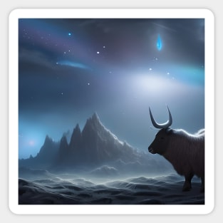 Ox Landscape Sticker